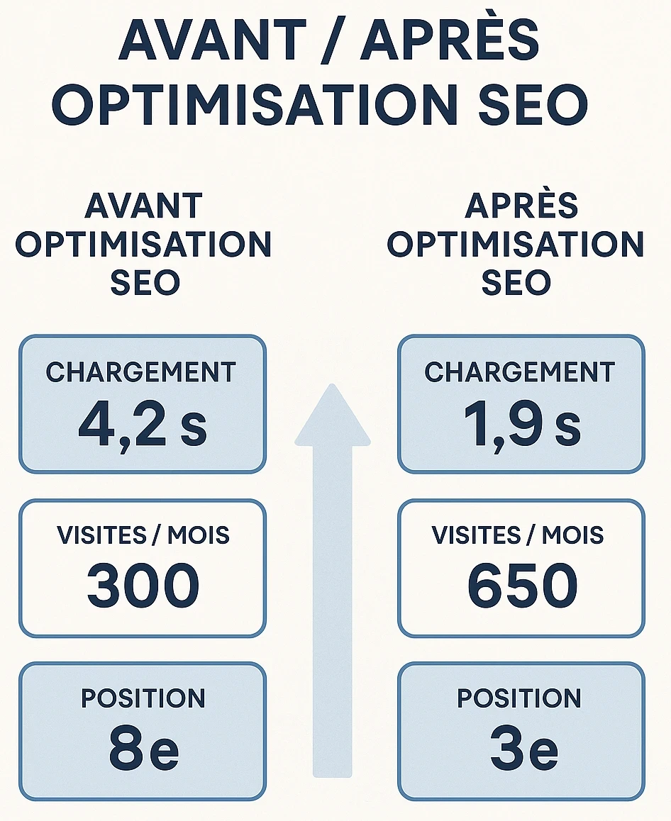 Exemple de cas avant après en seo